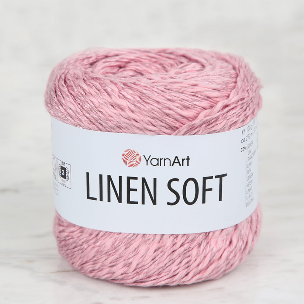 YarnArt Linen Soft Pembe El Örgü İpi - 7322